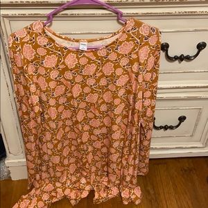 Yellow Floral Old Navy Swing Dress
